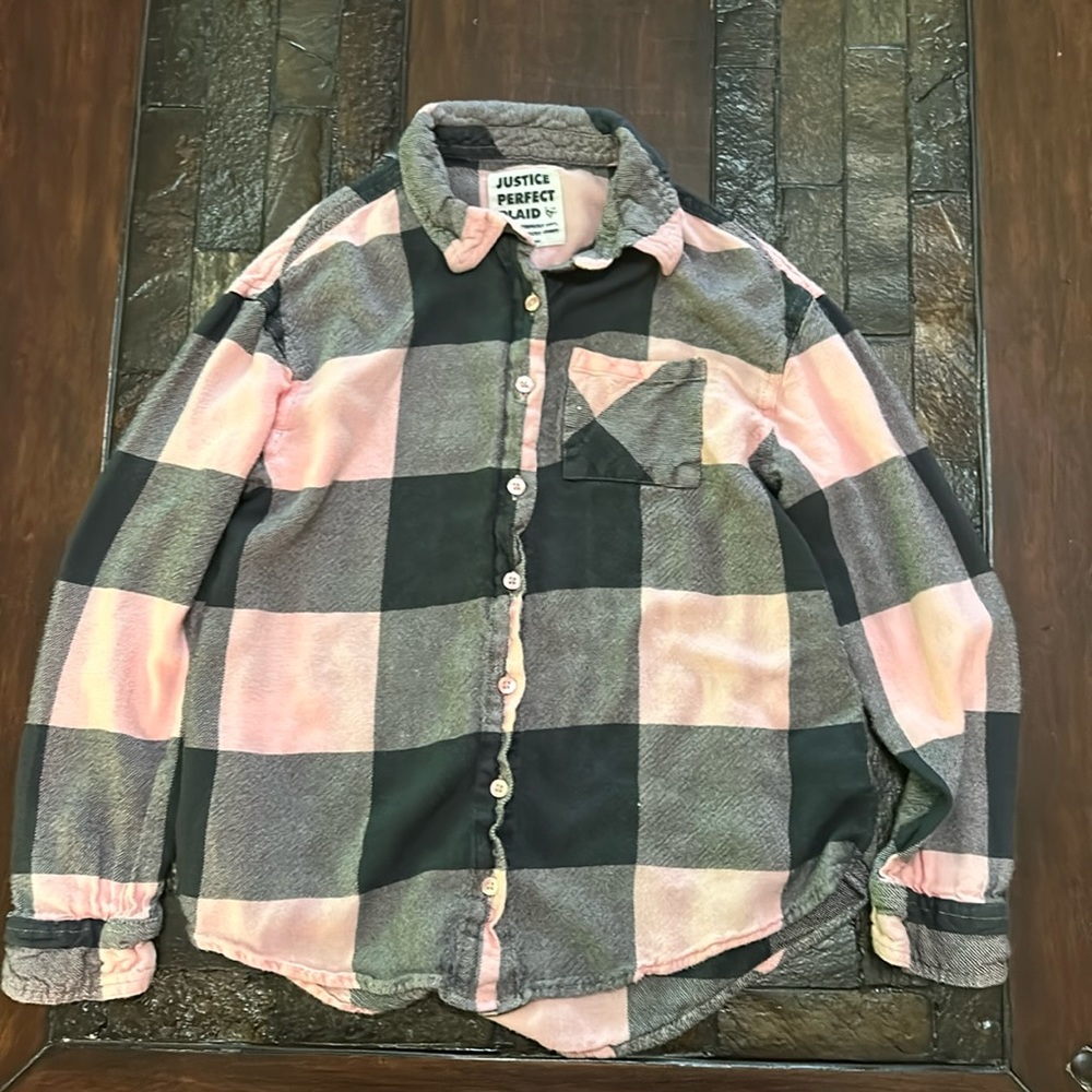 Justice Perfectly Plaid Top